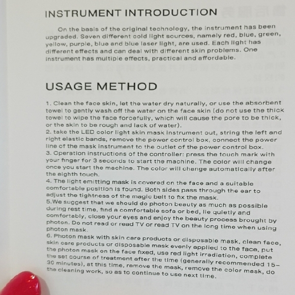 White LED Facial Mask - Picture 3 of 3